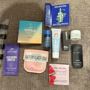 New Beauty Sample Bundle Skincare Body Care (11 pcs) COOLA, Kiehl’s, Huda Beauty